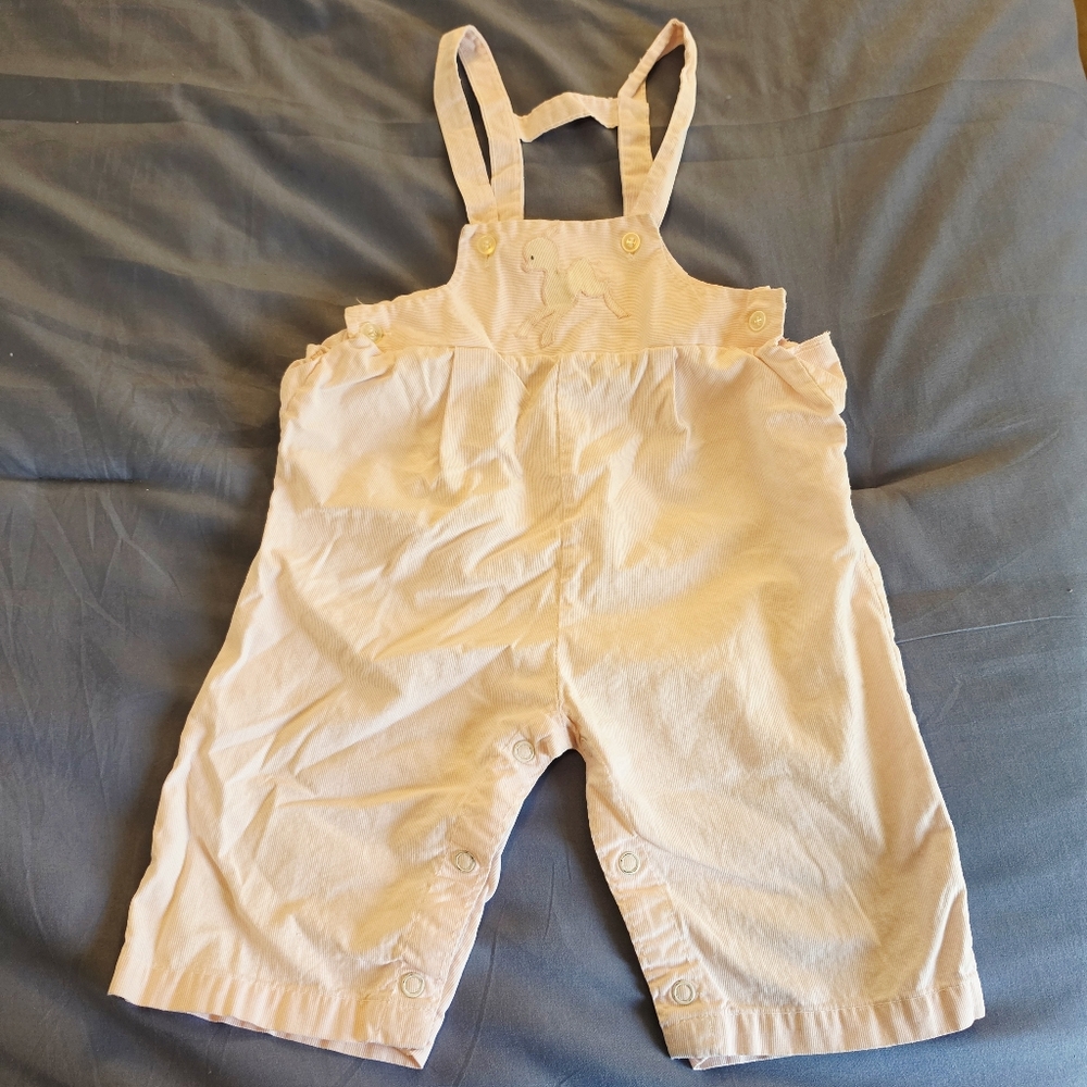 Vintage Healthtex Baby Girl Pink Easter Spring Overall Jumper 12 Month Baby Lamb